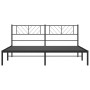 Bettgestell mit schwarzem Metallkopfteil 183x213 cm von , Betten und Lattenroste - Ref: Foro24-372184, Preis: 99,57 €, Rabatt: %