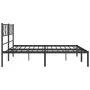 Estructura de cama con cabecero metal negro 183x213 cm de , Camas y somieres - Ref: Foro24-372184, Precio: 98,17 €, Descuento: %
