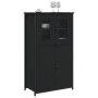 Aparador alto madera contrachapada negro 62x32x106,5 cm de , Aparadores - Ref: Foro24-834205, Precio: 113,74 €, Descuento: %