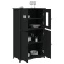 Aparador alto madera contrachapada negro 62x32x106,5 cm de , Aparadores - Ref: Foro24-834205, Precio: 115,57 €, Descuento: %