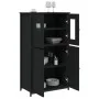 Aparador alto madera contrachapada negro 62x32x106,5 cm de , Aparadores - Ref: Foro24-834205, Precio: 113,74 €, Descuento: %