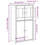 Aparador alto madera contrachapada negro 62x32x106,5 cm de , Aparadores - Ref: Foro24-834205, Precio: 115,57 €, Descuento: %