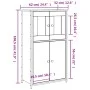Aparador alto madera contrachapada negro 62x32x106,5 cm de , Aparadores - Ref: Foro24-834205, Precio: 113,74 €, Descuento: %