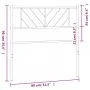Kopfteil aus weißem Metall, 75 cm von , Kopf- und Fußteile - Ref: Foro24-372254, Preis: 20,62 €, Rabatt: %