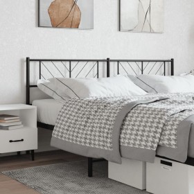 Kopfteil aus schwarzem Metall, 193 cm von , Kopf- und Fußteile - Ref: Foro24-372216, Preis: 32,42 €, Rabatt: %