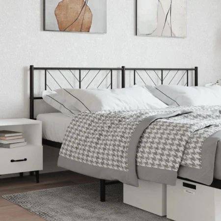 Cabecero de metal negro 193 cm de , Cabeceros y pies de cama - Ref: Foro24-372216, Precio: 31,96 €, Descuento: %