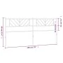 Cabecero de metal negro 193 cm de , Cabeceros y pies de cama - Ref: Foro24-372216, Precio: 31,96 €, Descuento: %