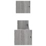 Wandregale mit Stangen 2 Stück Sonoma grau 80x16x14 cm von , Regale und Regale - Ref: Foro24-835442, Preis: 29,87 €, Rabatt: %