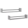 Wandregale mit Stangen 2 Stück Sonoma grau 80x16x14 cm von , Regale und Regale - Ref: Foro24-835442, Preis: 29,87 €, Rabatt: %