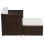 Gartenstuhl mit braunem Polyrattanhocker von vidaXL, Gartenstühle - Ref: Foro24-41980, Preis: 190,78 €, Rabatt: %