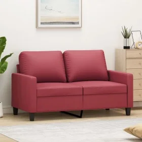 2-Sitzer-Sofa aus Kunstleder weinrot 120 cm von , Sofas - Ref: Foro24-359135, Preis: 212,11 €, Rabatt: %