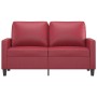 Sofá de 2 plazas de cuero sintético rojo vino 120 cm de , Sofás - Ref: Foro24-359135, Precio: 215,62 €, Descuento: %