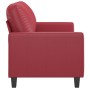 Sofá de 2 plazas de cuero sintético rojo vino 120 cm de , Sofás - Ref: Foro24-359135, Precio: 215,62 €, Descuento: %