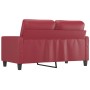 Sofá de 2 plazas de cuero sintético rojo vino 120 cm de , Sofás - Ref: Foro24-359135, Precio: 215,62 €, Descuento: %