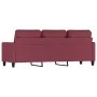 Three-seater red fabric sofa, 180 cm by , Sofas - Ref: Foro24-359177, Price: 252,85 €, Discount: %