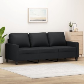 3-seater black synthetic leather sofa 180 cm by , Sofas - Ref: Foro24-359142, Price: 267,39 €, Discount: %