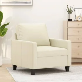 Cremefarbener Kunstledersessel 60 cm von , Sofas - Ref: Foro24-359128, Preis: 141,17 €, Rabatt: %