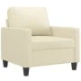 Cream synthetic leather armchair 60 cm by , Sofas - Ref: Foro24-359128, Price: 141,17 €, Discount: %