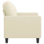 Sillón cuero sintético crema 60 cm de , Sofás - Ref: Foro24-359128, Precio: 150,09 €