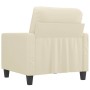 Sillón cuero sintético crema 60 cm de , Sofás - Ref: Foro24-359128, Precio: 150,09 €