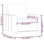 Cremefarbener Kunstledersessel 60 cm von , Sofas - Ref: Foro24-359128, Preis: 143,29 €, Rabatt: %