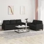 Set Sofas mit 2 Stück Kissen Kunstleder schwarz von , Sofas - Ref: Foro24-3201418, Preis: 441,63 €, Rabatt: %