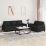 Set Sofas mit 2 Stück Kissen Kunstleder schwarz von , Sofas - Ref: Foro24-3201418, Preis: 456,22 €, Rabatt: %