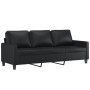 Set Sofas mit 2 Stück Kissen Kunstleder schwarz von , Sofas - Ref: Foro24-3201418, Preis: 456,22 €, Rabatt: %