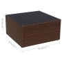 Gartenstuhl mit braunem Polyrattanhocker von vidaXL, Gartenstühle - Ref: Foro24-41980, Preis: 190,78 €, Rabatt: %