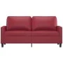 Zweisitziges Kunstledersofa in Weinrot, 140 cm. von , Sofas - Ref: Foro24-359140, Preis: 207,64 €, Rabatt: %
