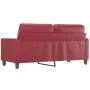 Zweisitziges Kunstledersofa in Weinrot, 140 cm. von , Sofas - Ref: Foro24-359140, Preis: 207,64 €, Rabatt: %