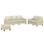 Set Sofas mit Kissen 3 Stück Kunstleder creme von , Sofas - Ref: Foro24-3201424, Preis: 516,13 €, Rabatt: %
