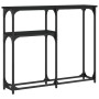 Black engineered wood console table 90x22.5x75 cm by , Side tables - Ref: Foro24-834090, Price: 43,20 €, Discount: %
