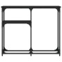 Black engineered wood console table 90x22.5x75 cm by , Side tables - Ref: Foro24-834090, Price: 43,20 €, Discount: %