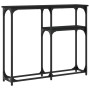 Black engineered wood console table 90x22.5x75 cm by , Side tables - Ref: Foro24-834090, Price: 43,20 €, Discount: %