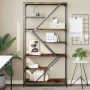Holzwerkstoffregal geräucherte Eiche Stahl 91x36x176cm von , Bücherregale und Regale - Ref: Foro24-835416, Preis: 77,59 €, Ra...