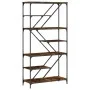 Holzwerkstoffregal geräucherte Eiche Stahl 91x36x176cm von , Bücherregale und Regale - Ref: Foro24-835416, Preis: 76,79 €, Ra...