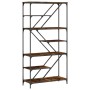 Holzwerkstoffregal geräucherte Eiche Stahl 91x36x176cm von , Bücherregale und Regale - Ref: Foro24-835416, Preis: 77,59 €, Ra...