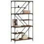 Holzwerkstoffregal geräucherte Eiche Stahl 91x36x176cm von , Bücherregale und Regale - Ref: Foro24-835416, Preis: 76,79 €, Ra...