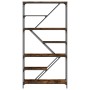 Holzwerkstoffregal geräucherte Eiche Stahl 91x36x176cm von , Bücherregale und Regale - Ref: Foro24-835416, Preis: 77,59 €, Ra...