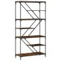 Holzwerkstoffregal geräucherte Eiche Stahl 91x36x176cm von , Bücherregale und Regale - Ref: Foro24-835416, Preis: 76,79 €, Ra...