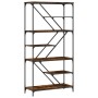 Holzwerkstoffregal geräucherte Eiche Stahl 91x36x176cm von , Bücherregale und Regale - Ref: Foro24-835416, Preis: 77,59 €, Ra...
