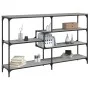 Gray Sonoma plywood console table 160x32x95 cm by , Side tables - Ref: Foro24-833958, Price: 87,76 €, Discount: %