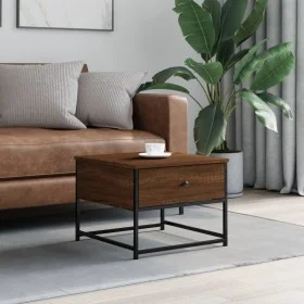 Engineered wood brown oak coffee table 51x51x40 cm by , Coffee table - Ref: Foro24-833979, Price: 39,47 €, Discount: %