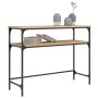 Mesa consola madera de ingeniería roble Sonoma 100x35,5x75 cm