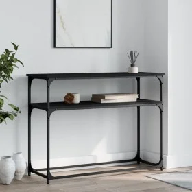 Black engineered wood console table 100x35.5x75 cm by , Side tables - Ref: Foro24-834065, Price: 51,78 €, Discount: %