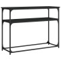 Black engineered wood console table 100x35.5x75 cm by , Side tables - Ref: Foro24-834065, Price: 52,42 €, Discount: %