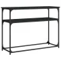 Black engineered wood console table 100x35.5x75 cm by , Side tables - Ref: Foro24-834065, Price: 51,78 €, Discount: %