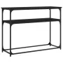 Black engineered wood console table 100x35.5x75 cm by , Side tables - Ref: Foro24-834065, Price: 51,78 €, Discount: %