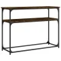 Engineered wood smoked oak console table 100x35.5x75 cm by , Side tables - Ref: Foro24-834067, Price: 49,05 €, Discount: %